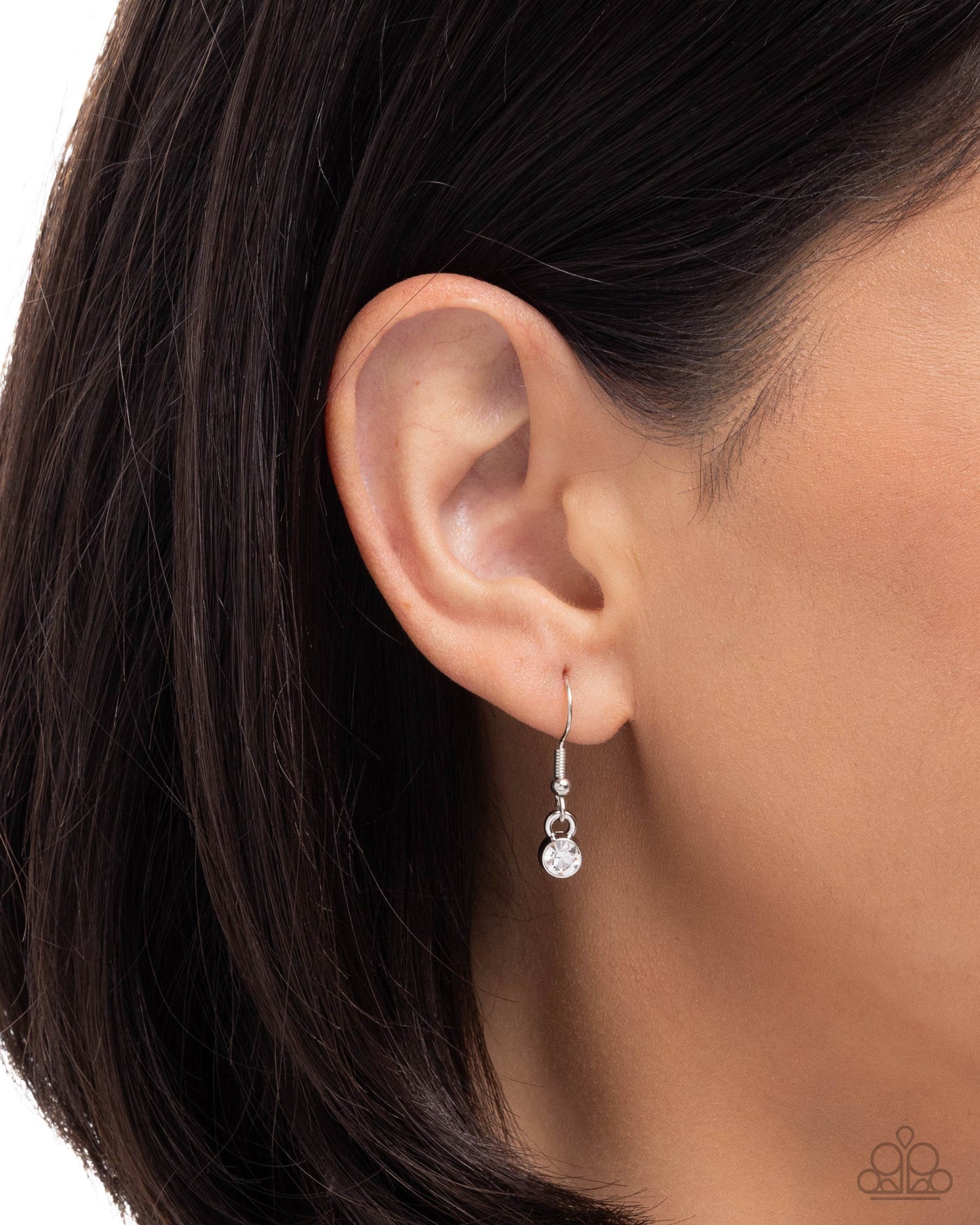 Snowflake Story - Red Acrylic, White Rhinestone, Silver Snowflake Pendant Necklace - Paparazzi Accessories