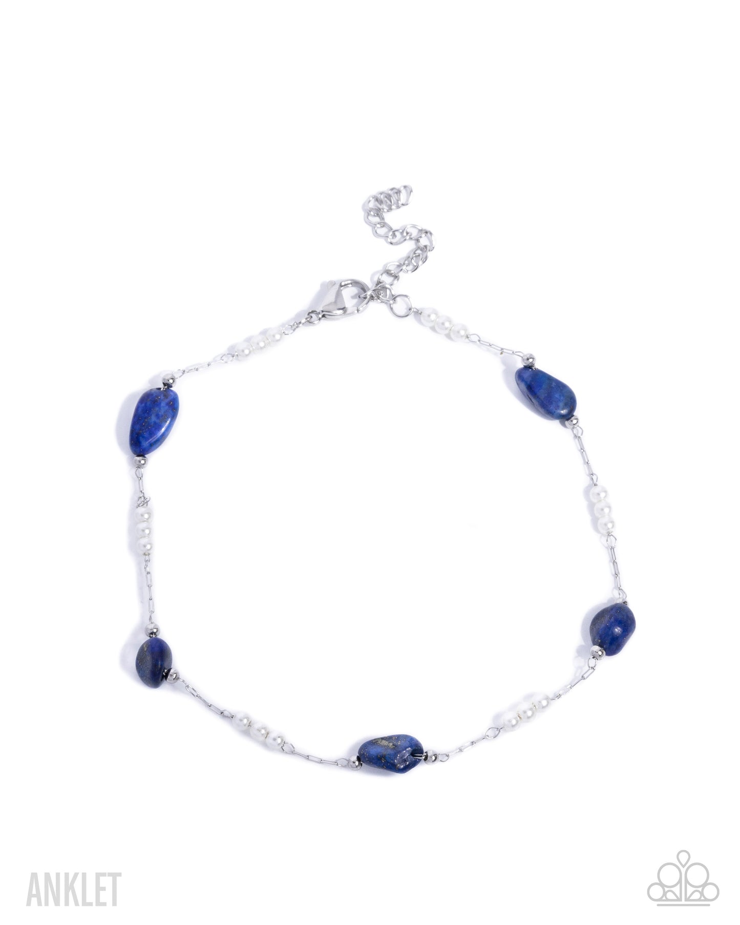 Pleasantly Piquant - Blue - Stainless Steel Anklet - Paparazzi Accessories