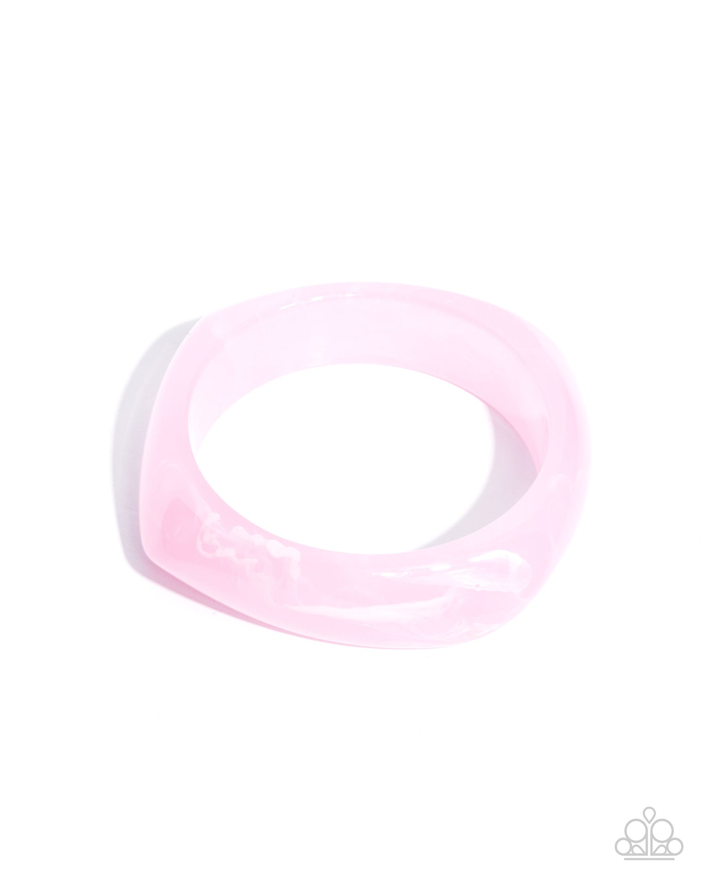 Marbled Mobility - Pink Acrylic Bangle Bracelet - Paparazzi Accessories