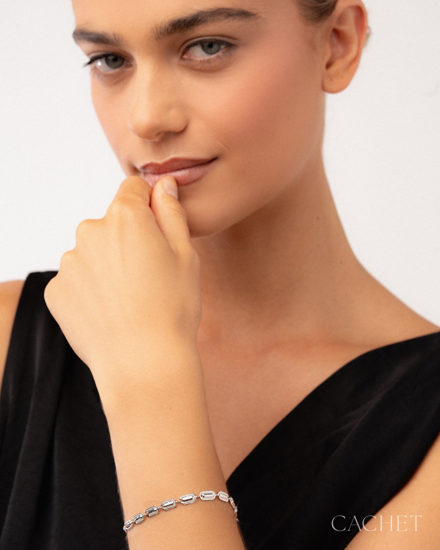 CACHET - "Sora" - Rhodium Plated Bracelet