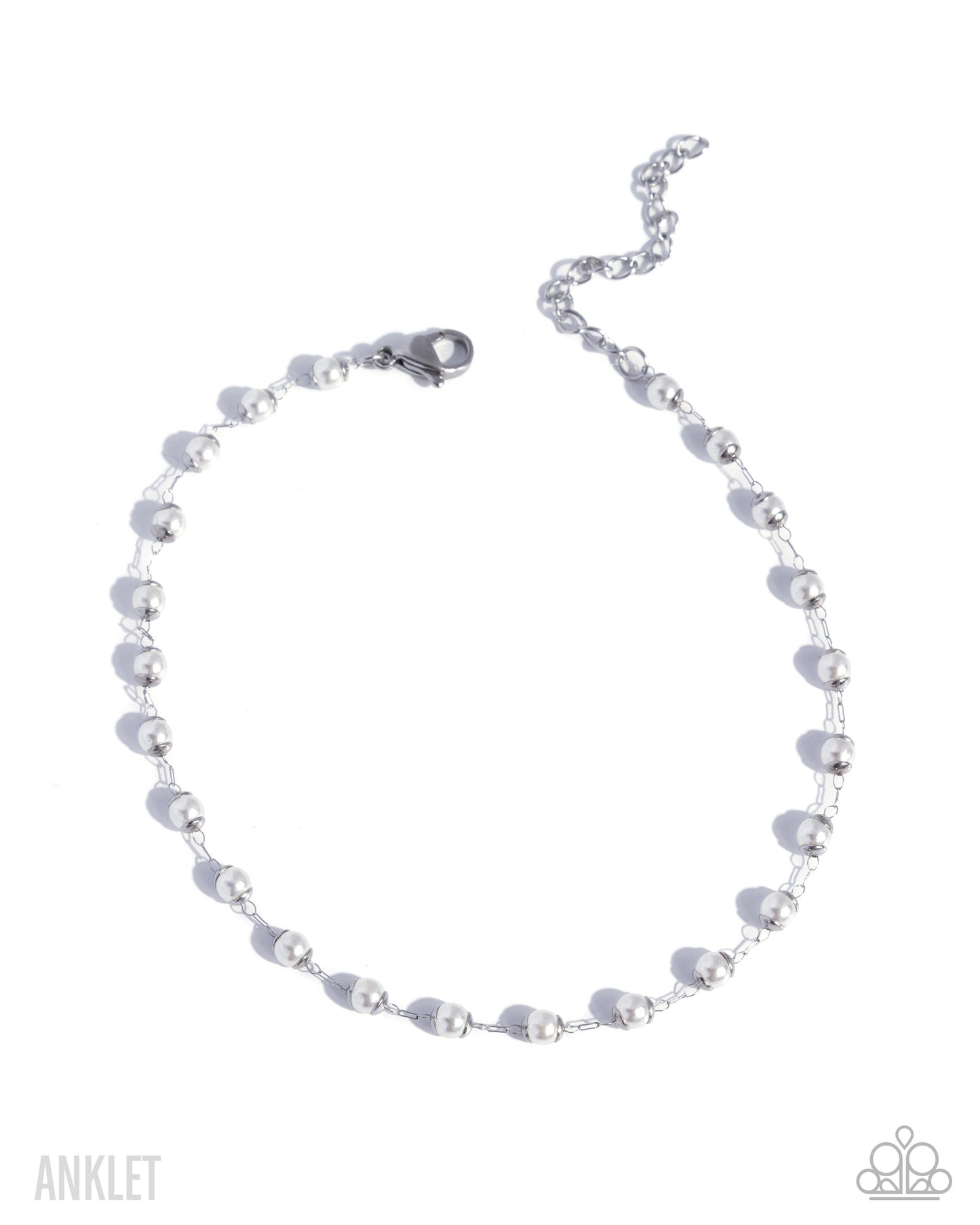 Pampered Potential - White - Stainless Steel Anklet
