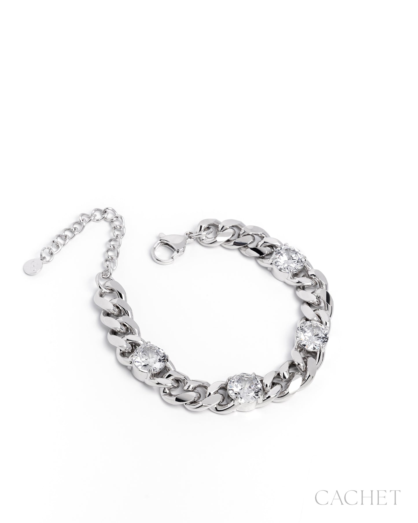 CACHET - "Tirzae" - Rhodium Plated Bracelet