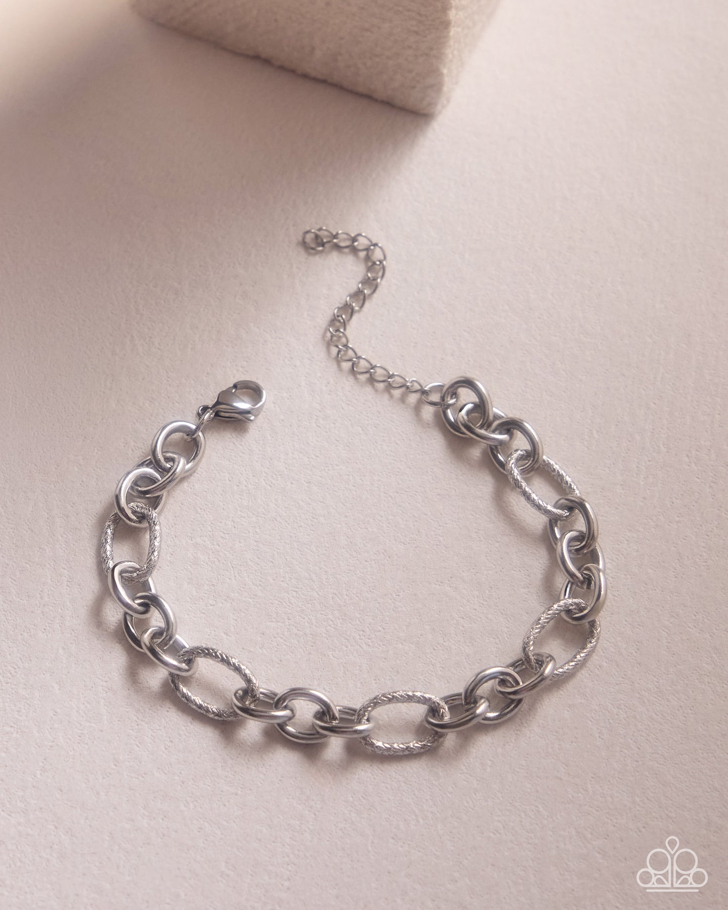 Defiant Drama - Silver Stainless Steel Urban Bracelet - Paparazzi Accessories