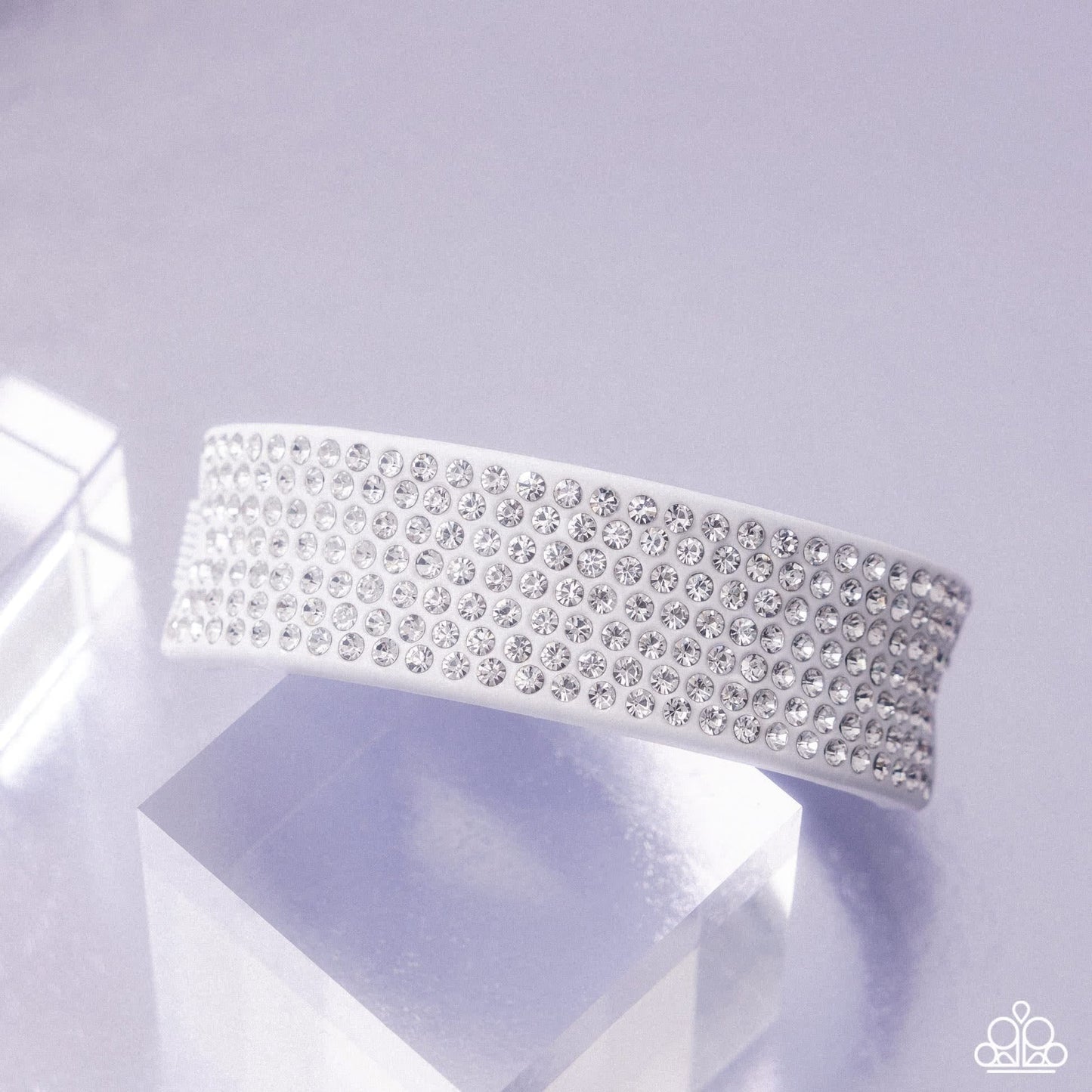 Gimme the Glitz Exclusive Piece #7 - February 2025 - White Rhinestone Hinge Bracelet