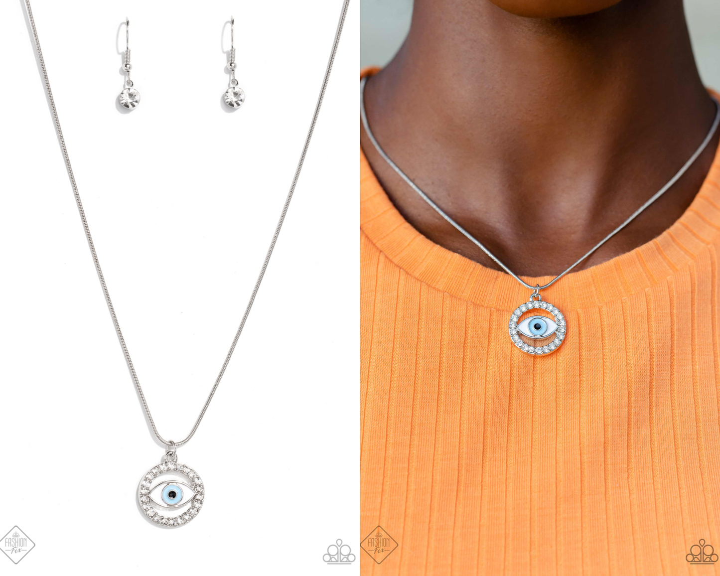 VIBE Over Matter - Blue - Eye Pendant Necklace - Paparazzi Accessories