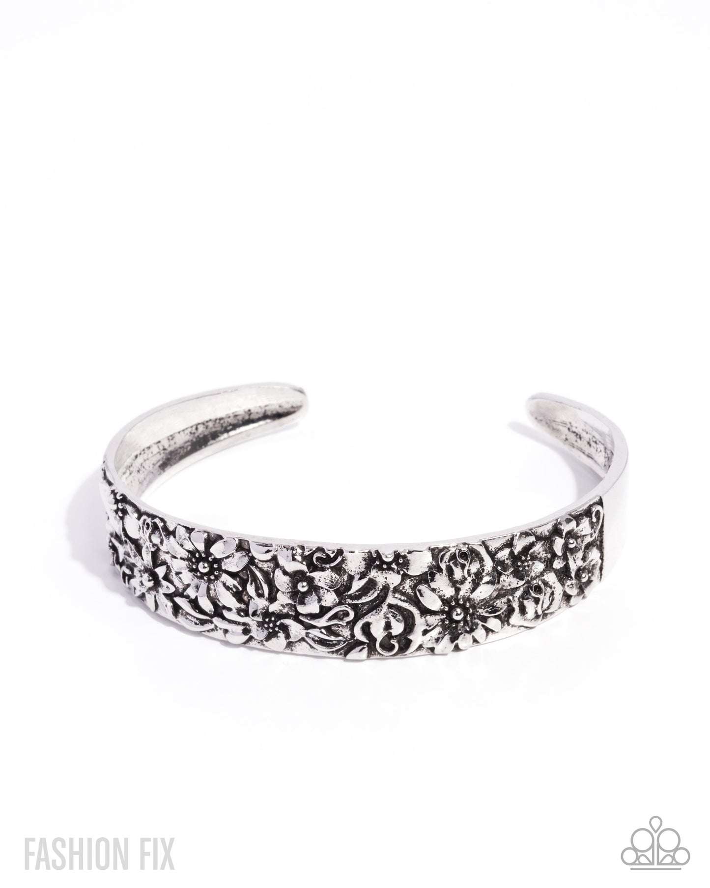 Abundantly Antiqued - Silver Cuff Bracelet - Glimpses of Malibu August 2025 - Paparazzi Accessories