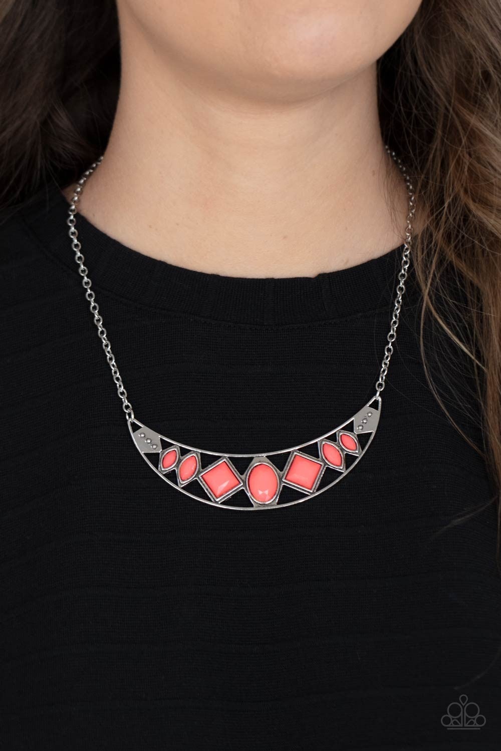 Emblazoned Era - Pink - Faceted Bead Necklace - Paparazzi Accessories