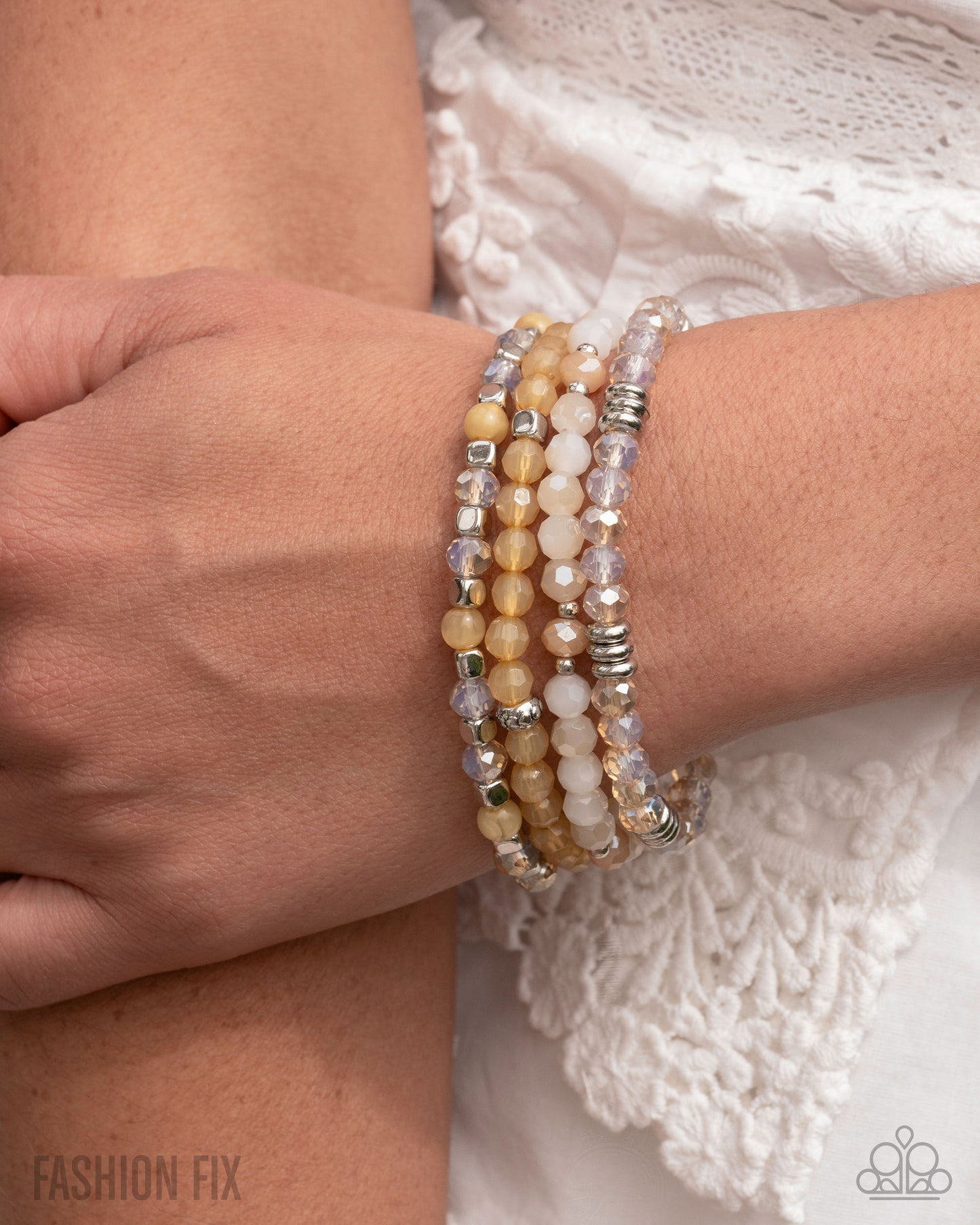 Colorful Commute - Multi Stretchy Bracelets - Sunset Sightings August 2025 - Paparazzi Accessories