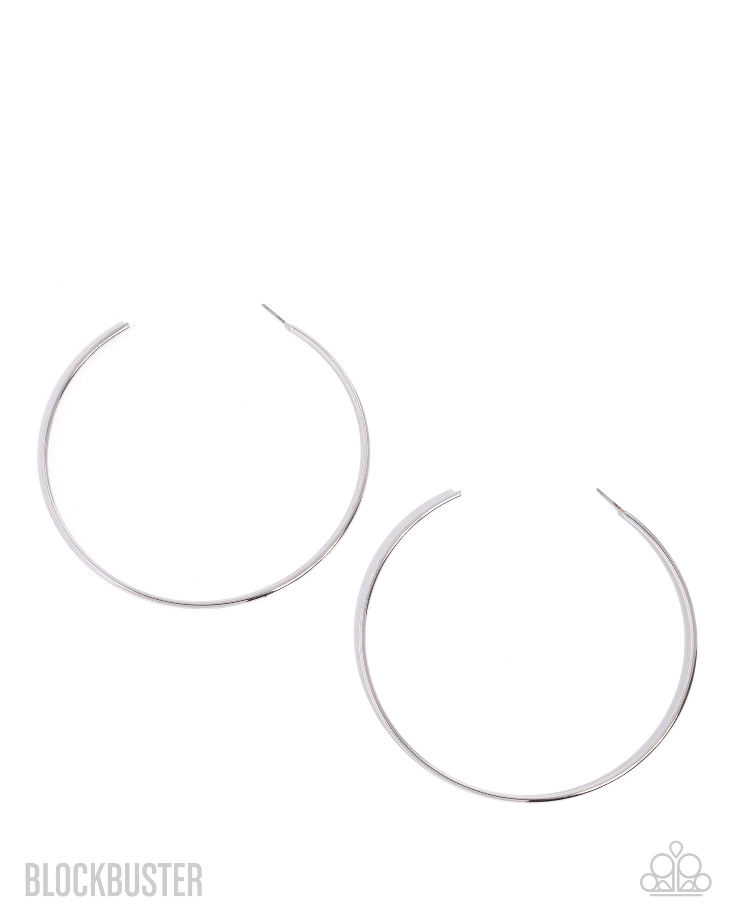 Colossal Couture - Silver Oversized Hoop Earrings - Paparazzi Accessories