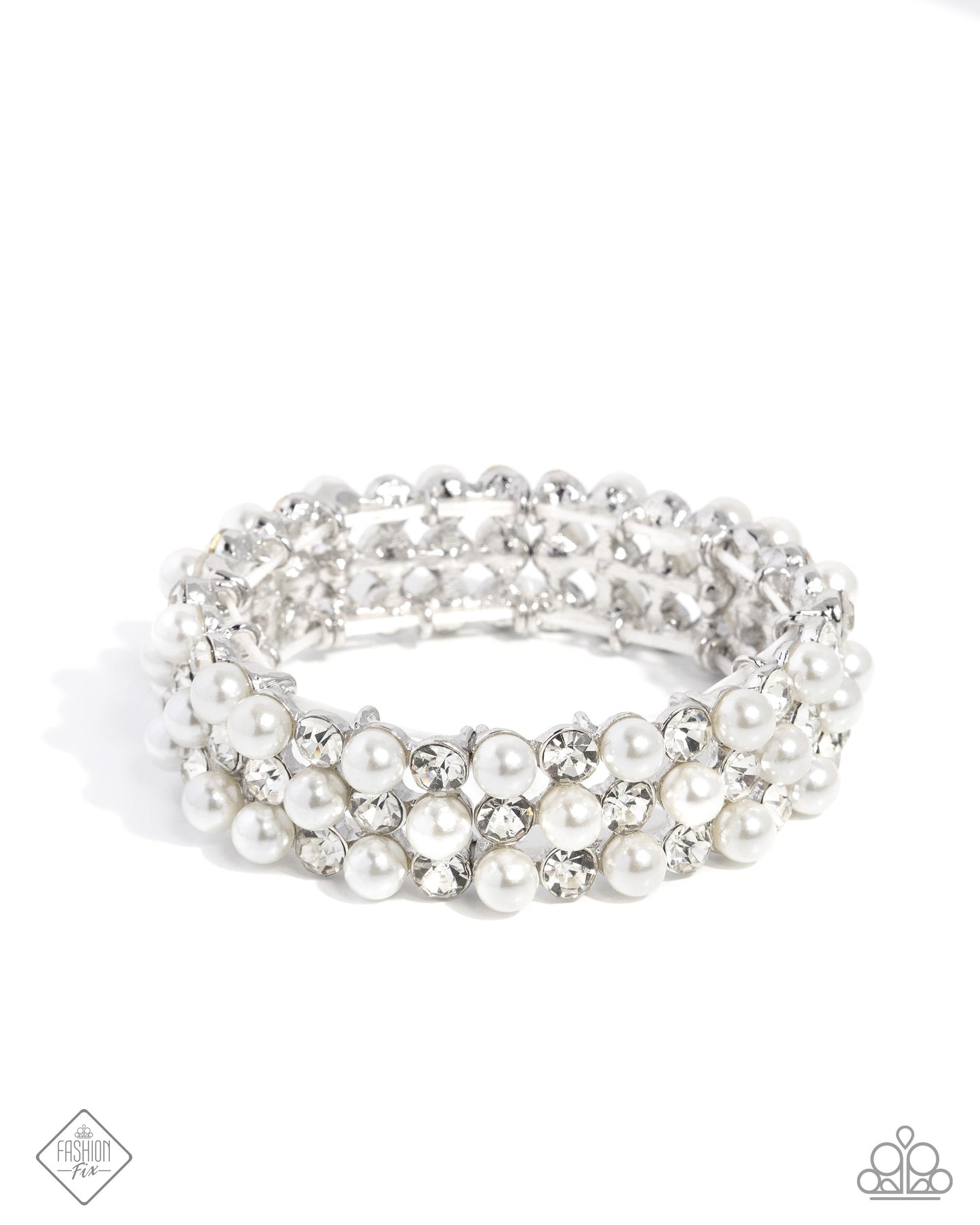 Cosmetic Character - White Stretchy Bracelet - Fiercely 5th Avenue - February 2025