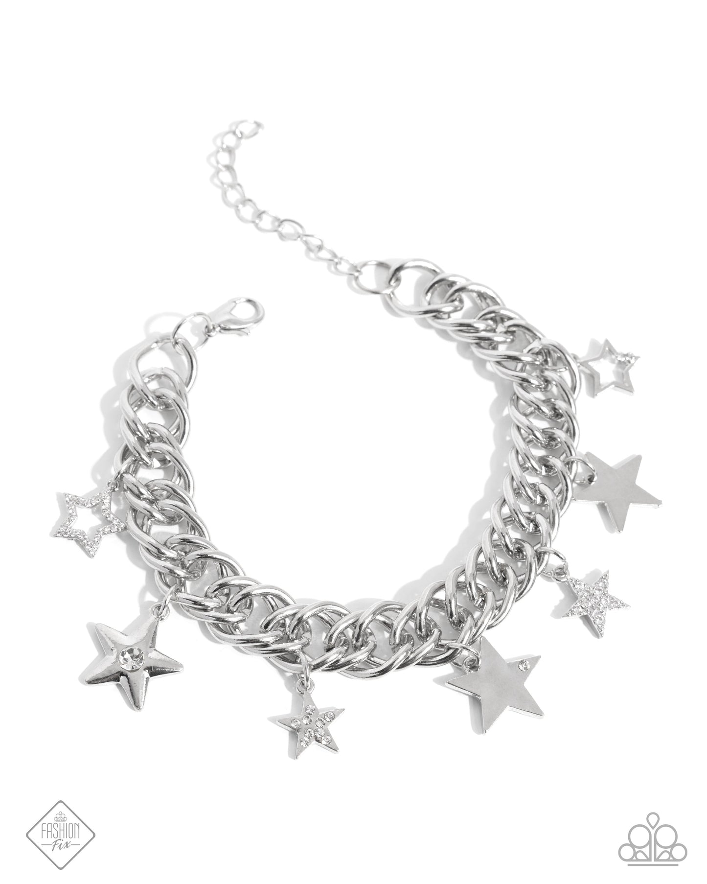 Cosmic Contemporary - White Clasp Bracelet - Magnificent Musings - February 2025