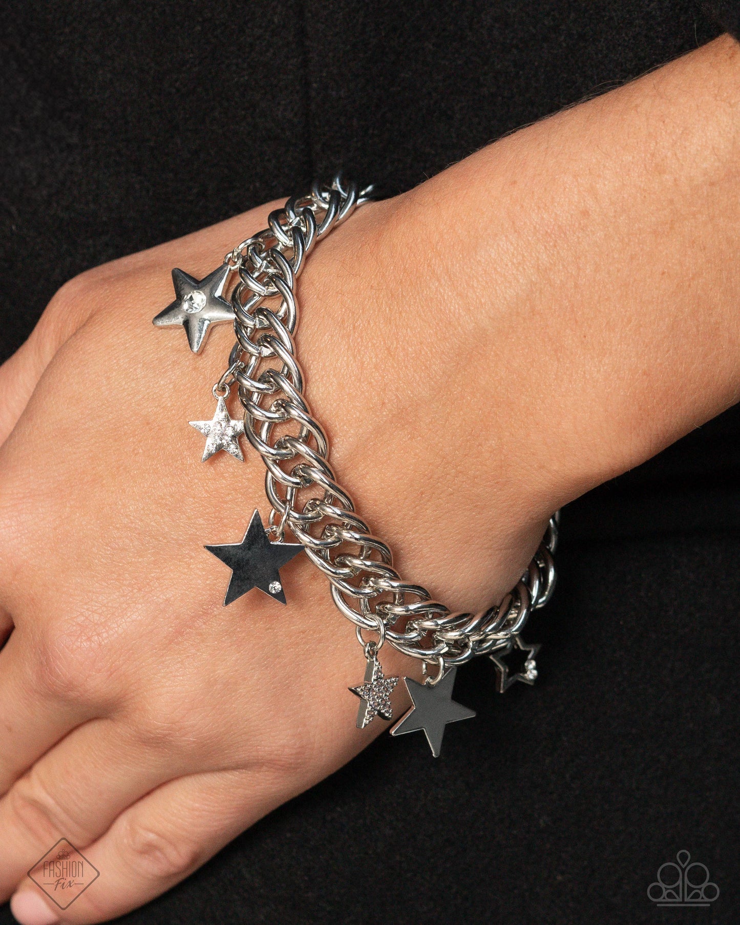 Cosmic Contemporary - White Clasp Bracelet - Magnificent Musings - February 2025