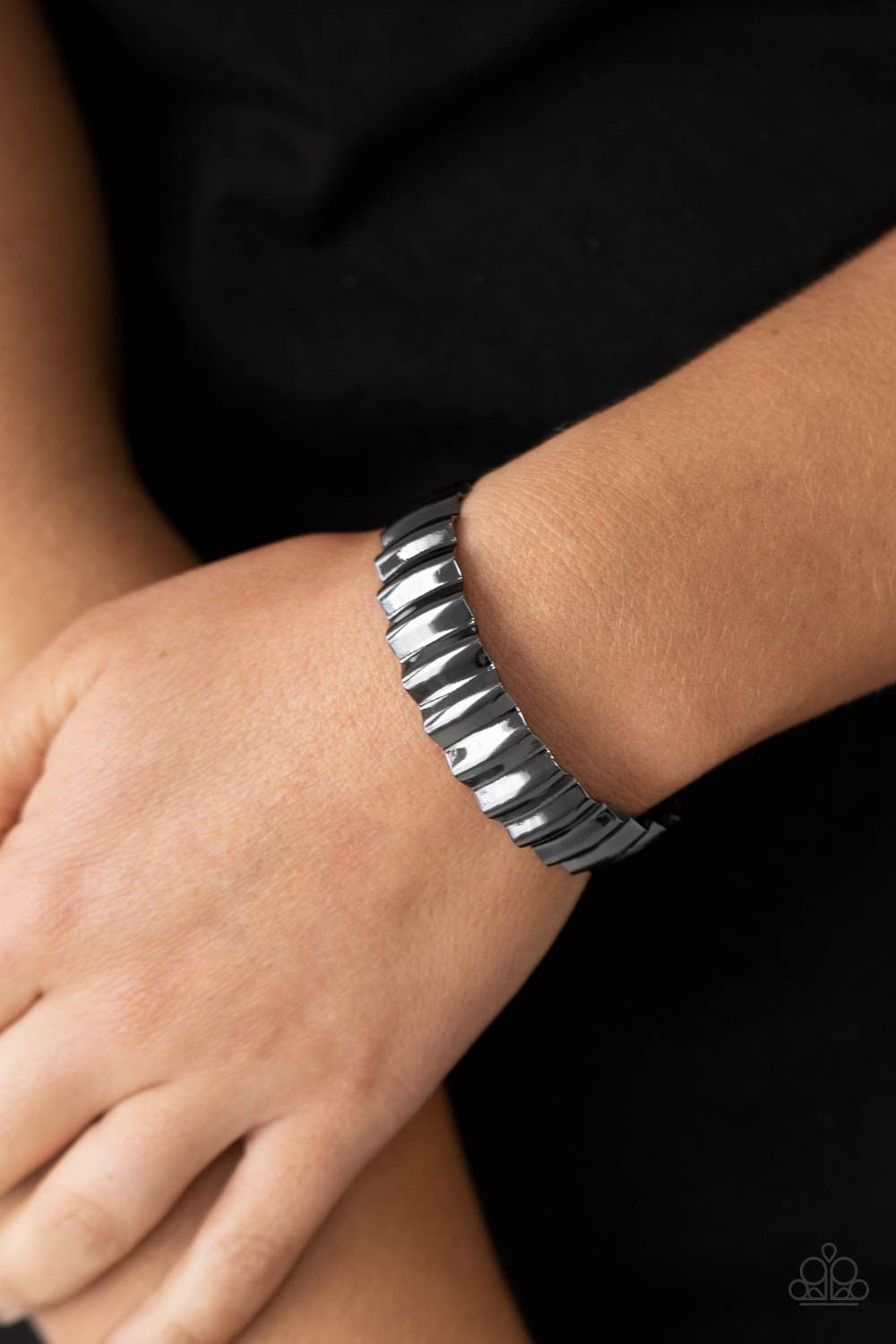 Across The HEIR-Waves - Black Cuff Bracelet