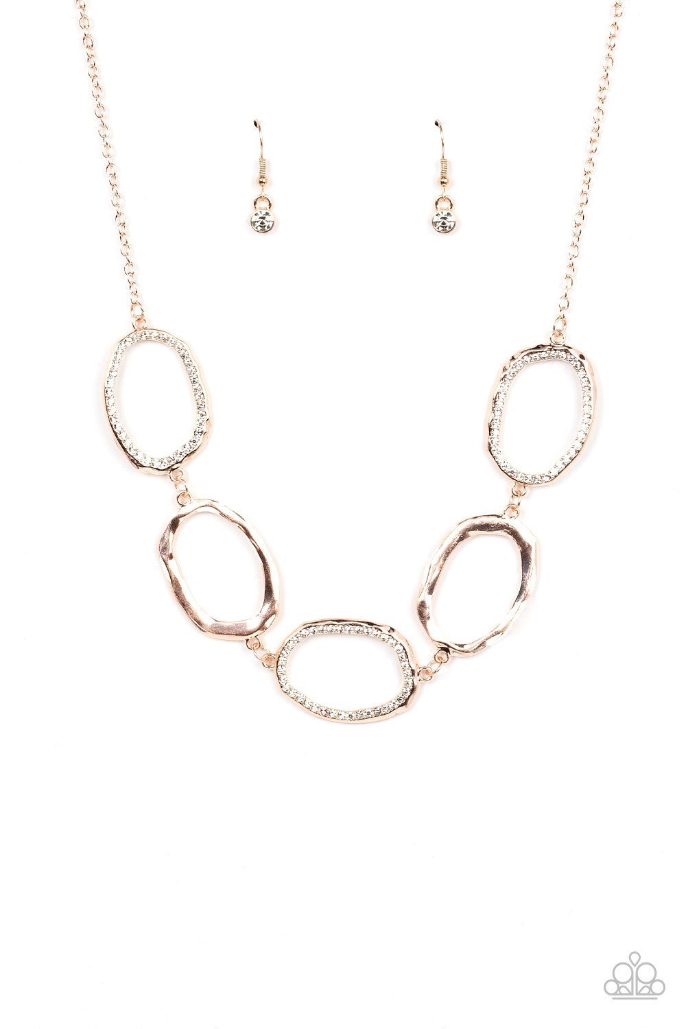 Gritty Go-Getter - Rose Gold Necklace - Paparazzi Accessories