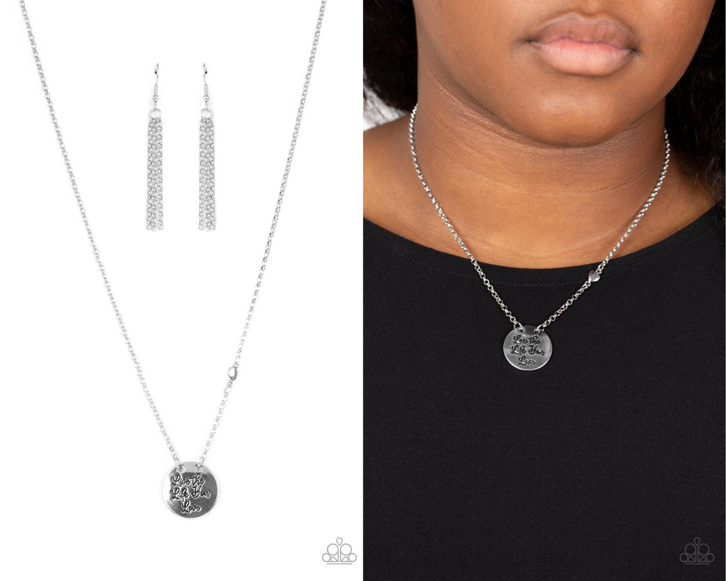 Live The Life You Love - Silver Necklace - Paparazzi Accessories