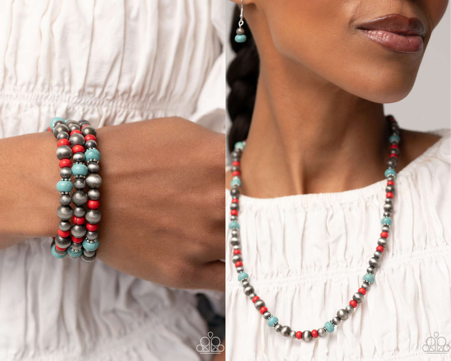 Complete Look - "Southwestern Story" Multi Necklace & "Southwestern Surprise" Multi Bracelet - Paparazzi Accessories