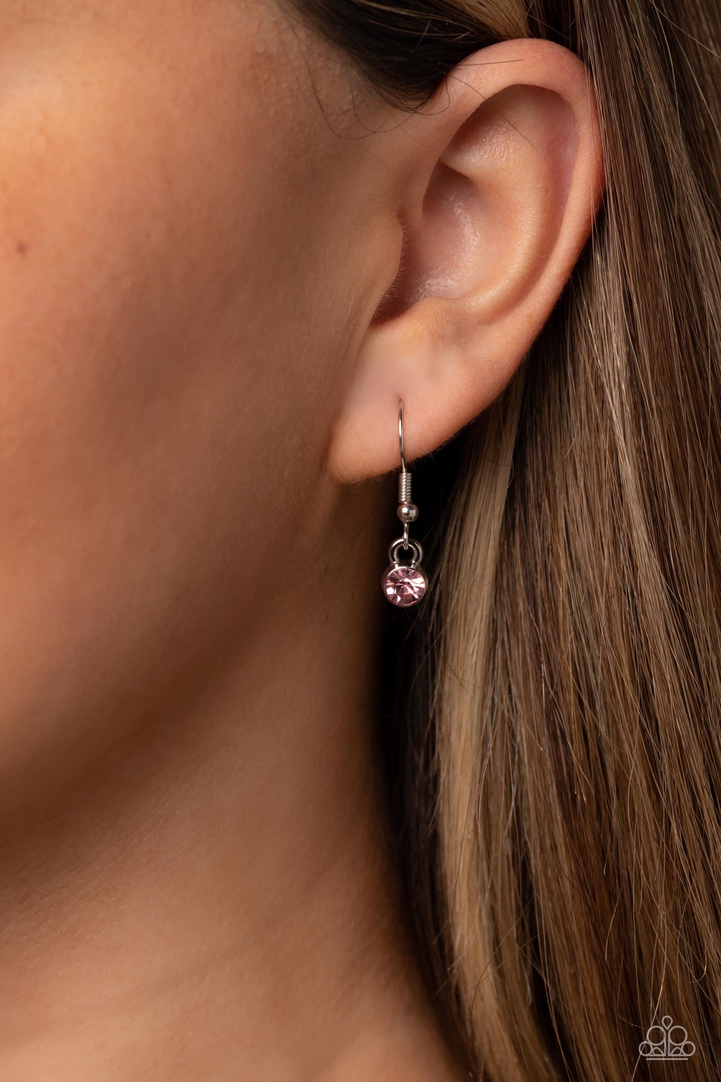 Can't BUTTERFLY Me Love - Pink Butterfly Iridescent Rhinestone Necklace - Paparazzi Accessories