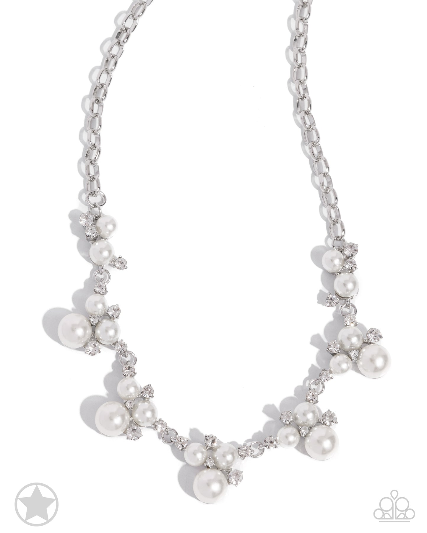 Toast To Perfection - White Pearl "Blockbuster" Necklace - Paparazzi Accessories