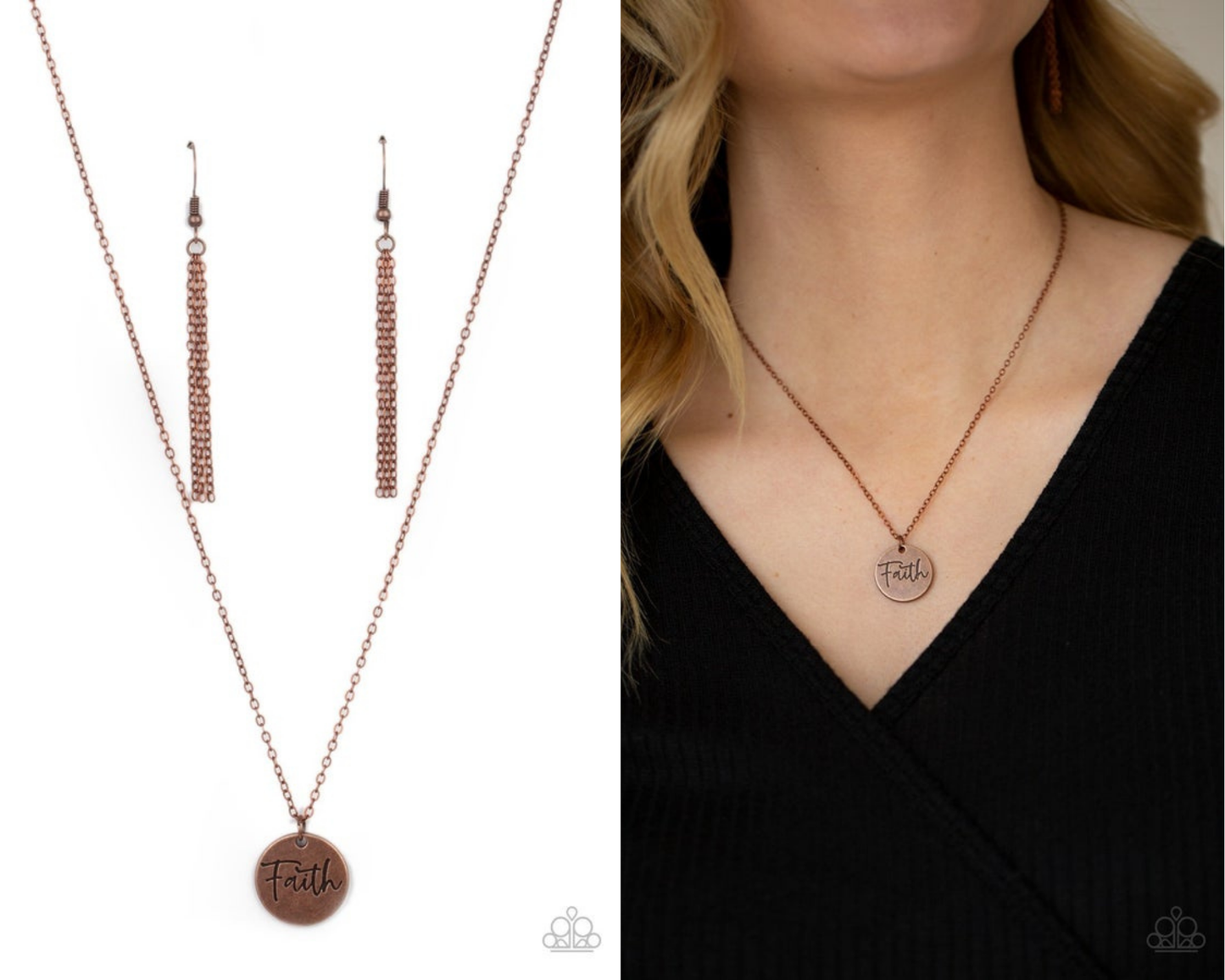 Choose Faith - Copper - Pendant Necklace - Paparazzi Accessories