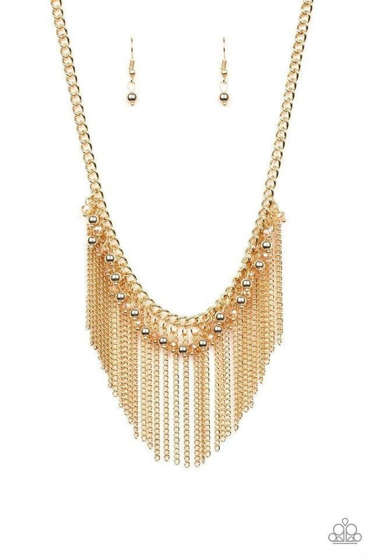 Divinely Diva - Gold Tassel Necklace - Paparazzi Accessories