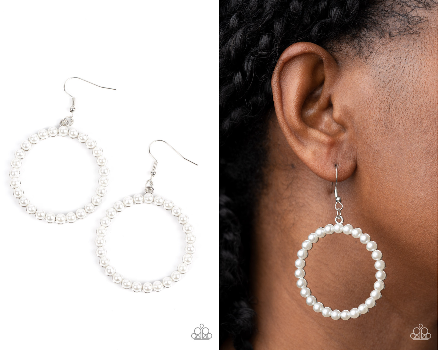 Can I Get A Hallelujah - White Earrings - Paparazzi Accessories