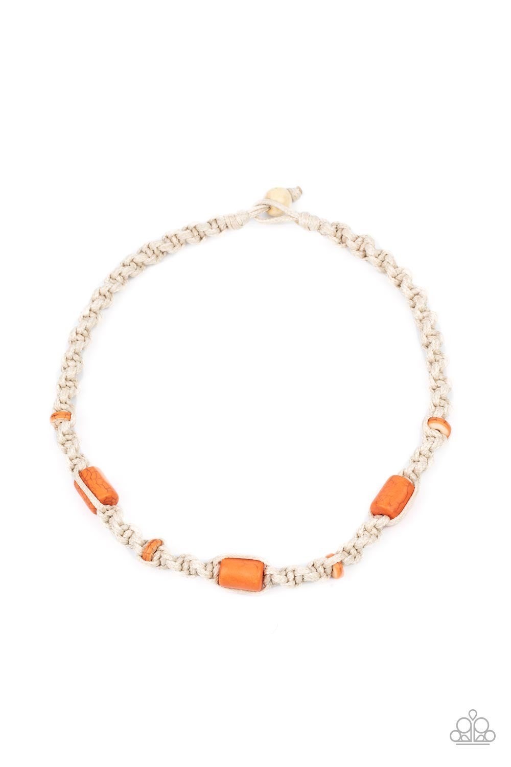 Explorer Exclusive - Orange Necklace - Paprazzi Accessories