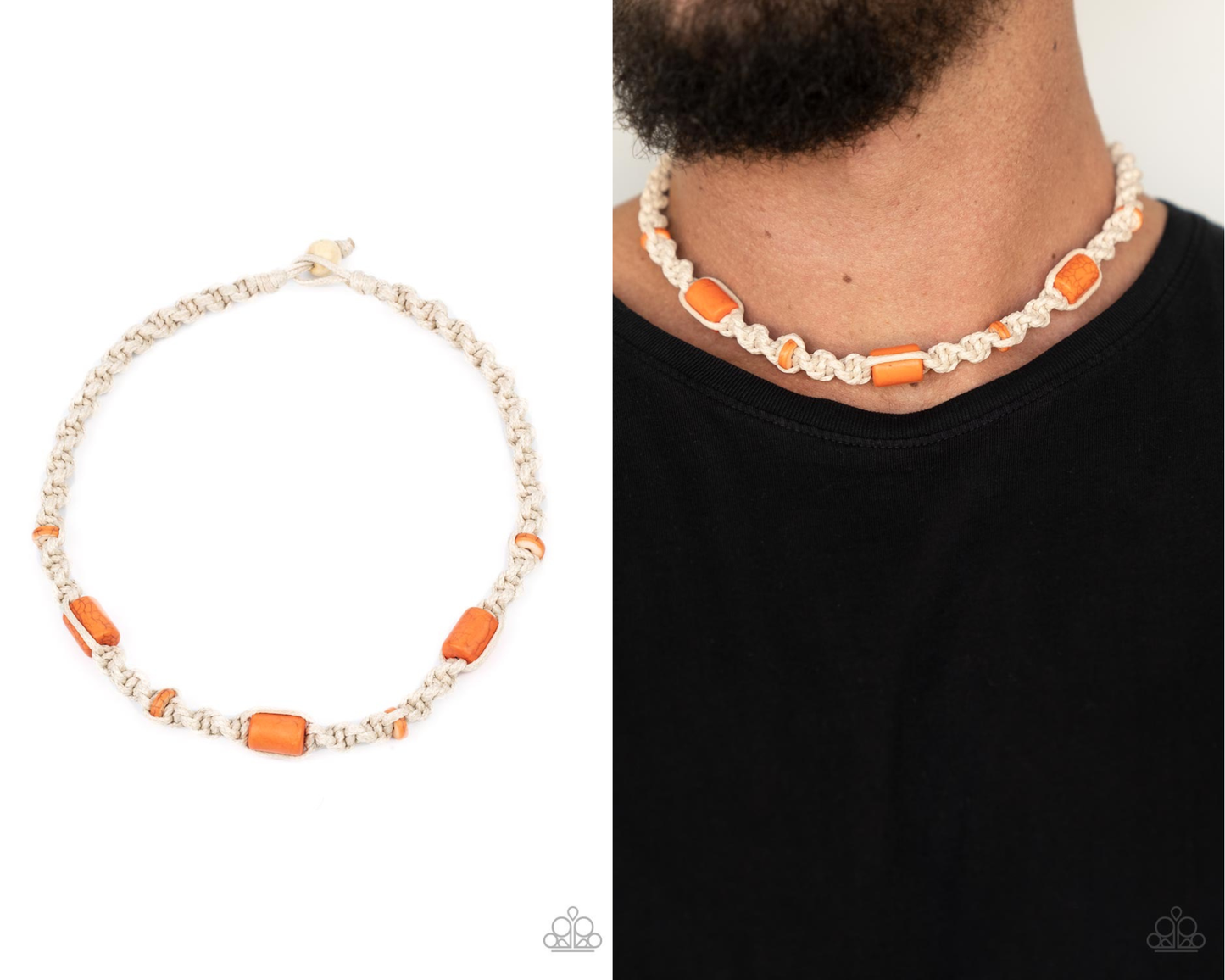 Explorer Exclusive - Orange Necklace - Paprazzi Accessories
