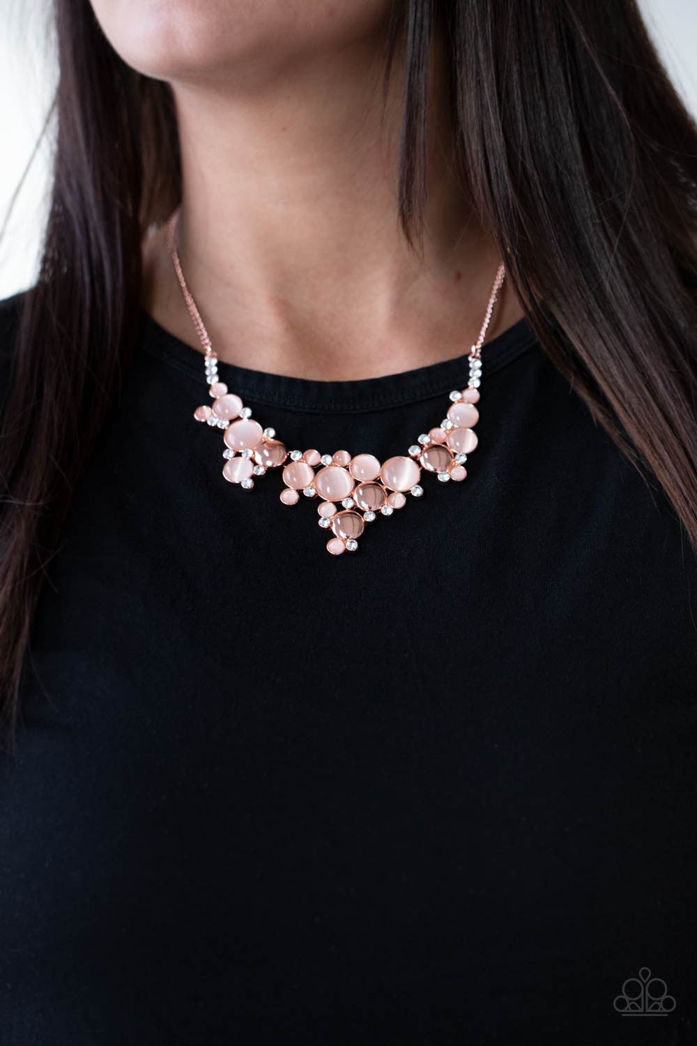 Fairytale Affair - Copper - Cat's Eye Stone Necklace - Paparazzi Accessories
