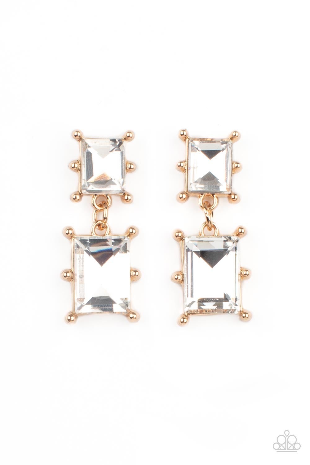 Cosmic Queen - Gold Earrings - Paparazzi Accessories