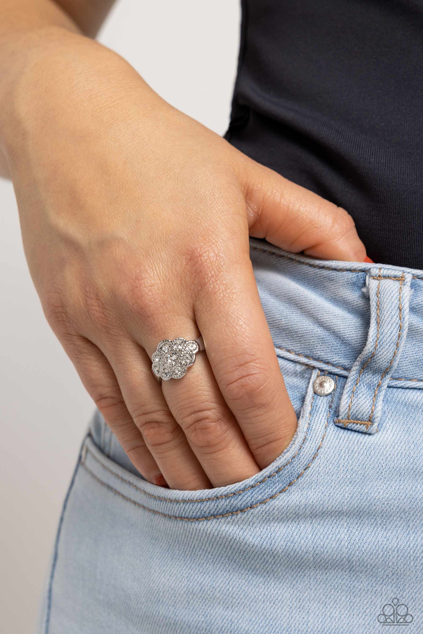 Floral Frou-Frou - White - Paparazzi Accessories