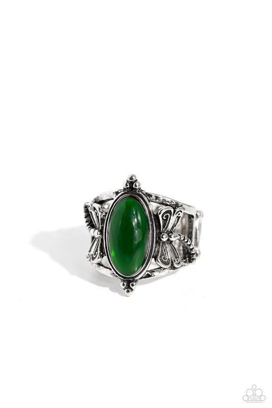 Dance of the Dragonflies - Green Ring - Paparazzi Accessories