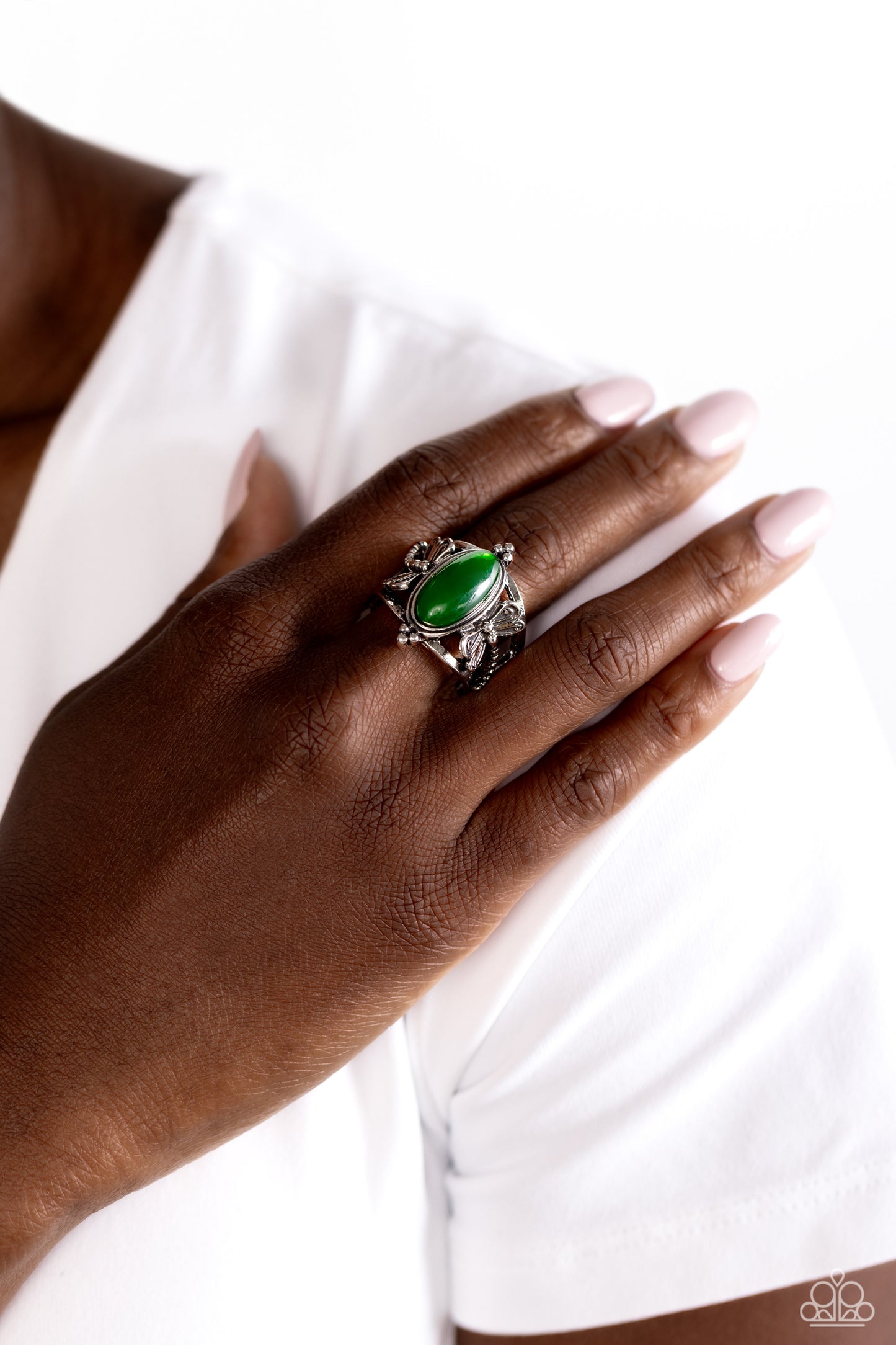 Dance of the Dragonflies - Green Ring - Paparazzi Accessories