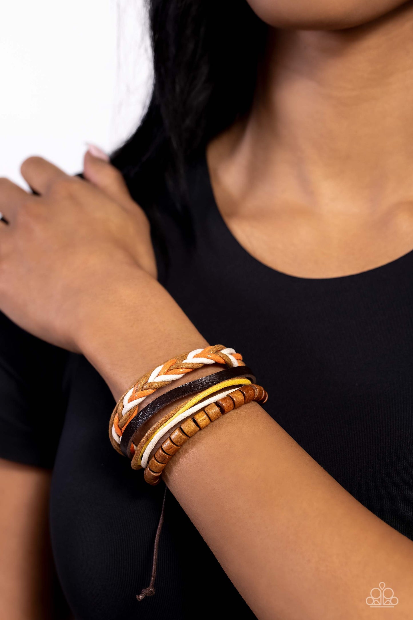 No Mans TIMBERLAND - Multi Leather and Cord Bracelet - Paparazzi Accessories