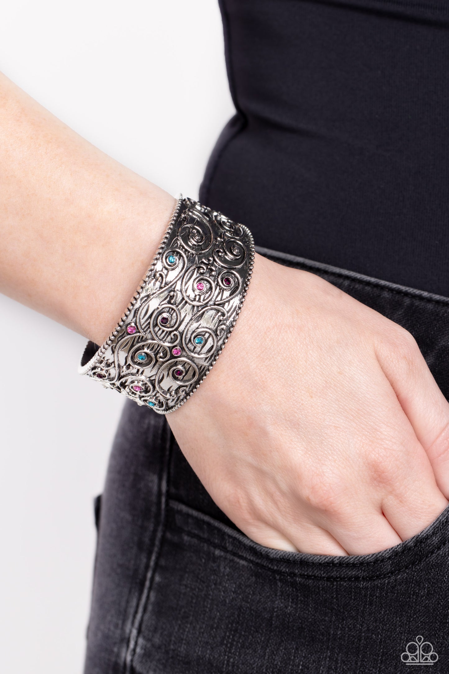 Billowy Beam - Multi Cuff Bracelet - Paparazzi Accessories