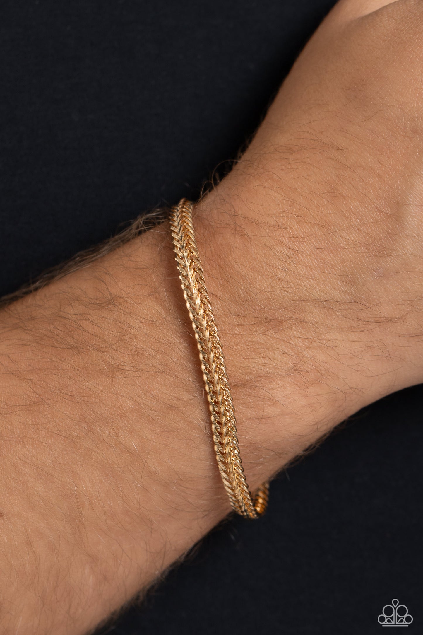 Cable Train - Gold Chain Magnetic Bracelet - Paparazzi Accessories
