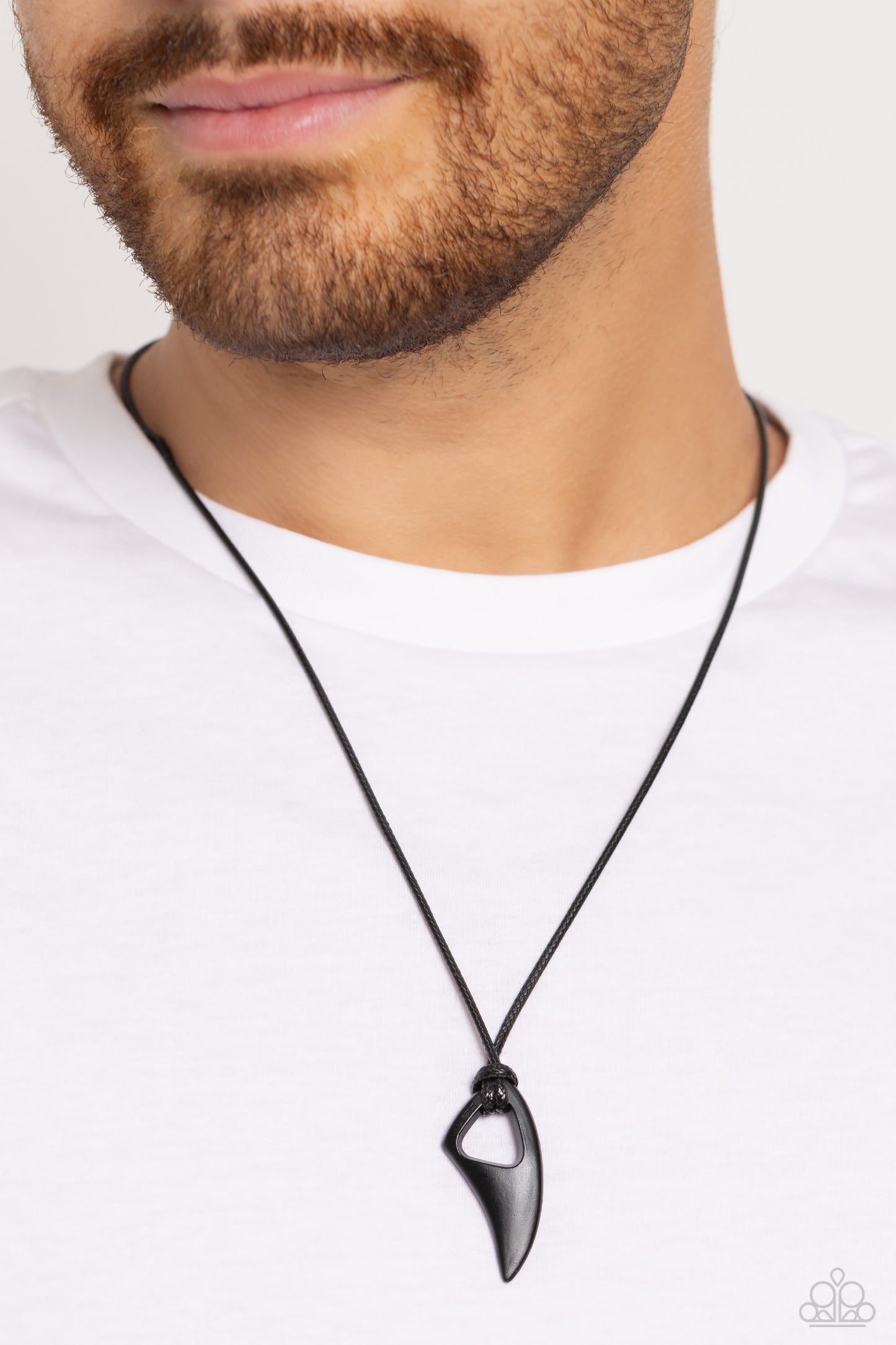 Summer Shark - Black - Urban Necklace - Paparazzi Accessories