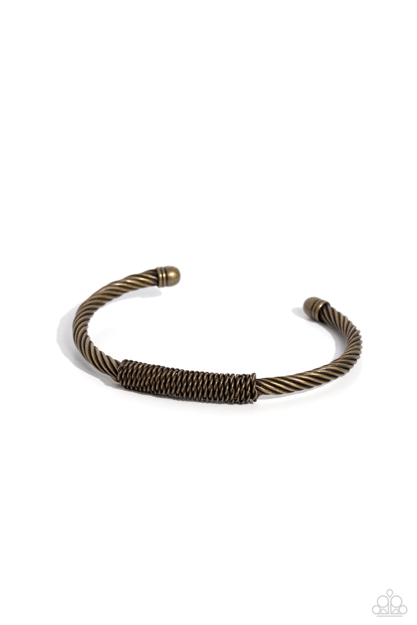 CABLE-Minded - Brass Cuff Bracelet - Paparazzi Accessories