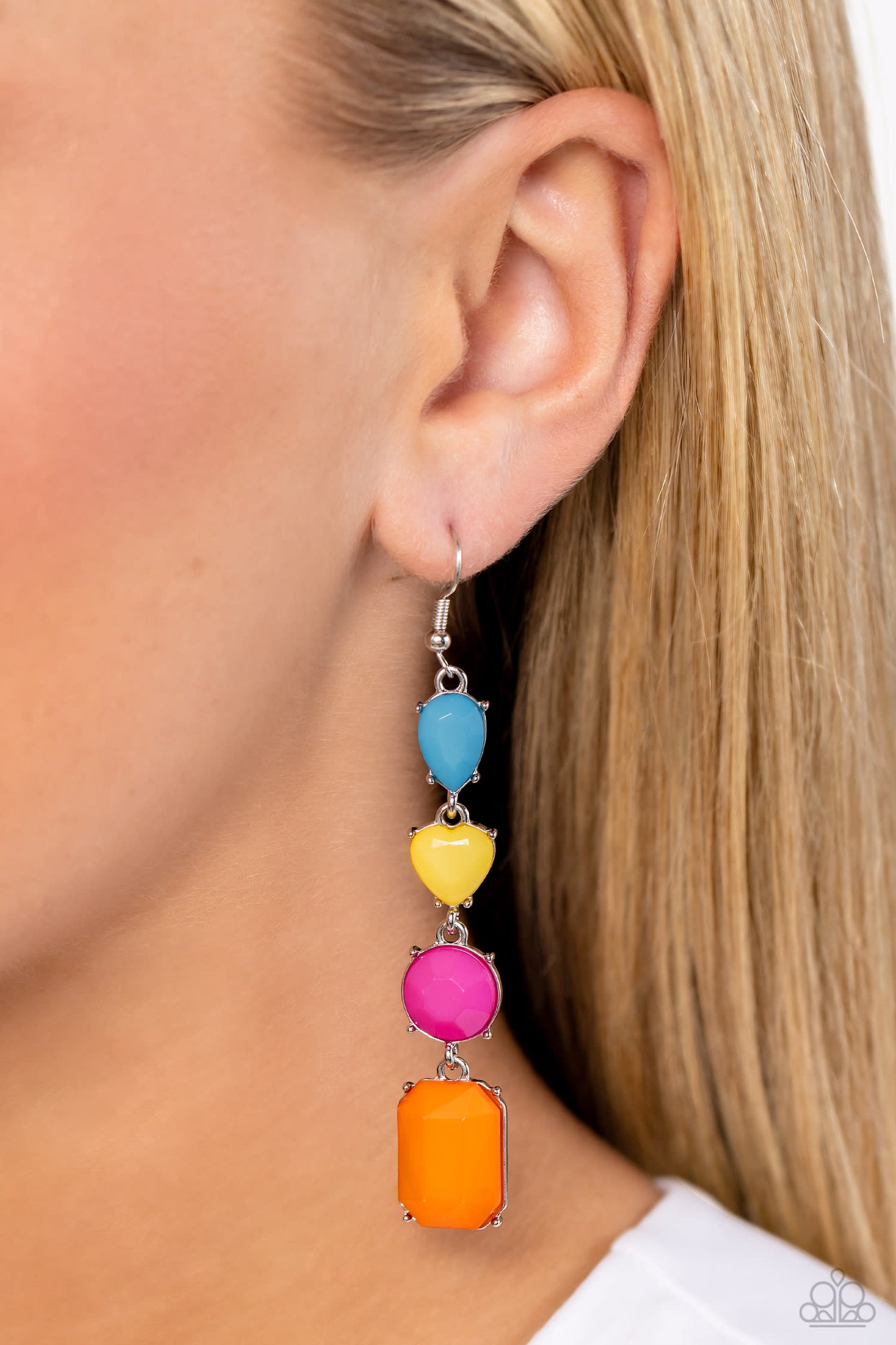 Aesthetic Assortment - Yellow Acrylic Bead Earrings - Paparazzi Accessories