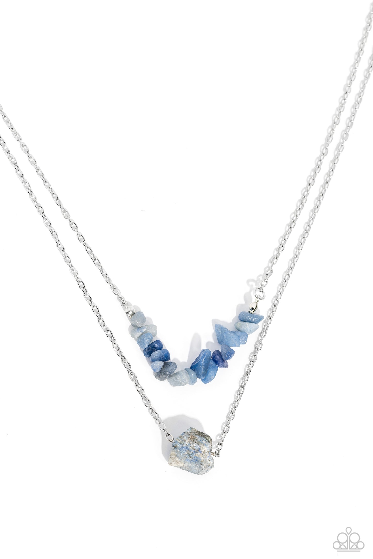 Chiseled Caliber - Blue Necklace - Paparazzi Accessories