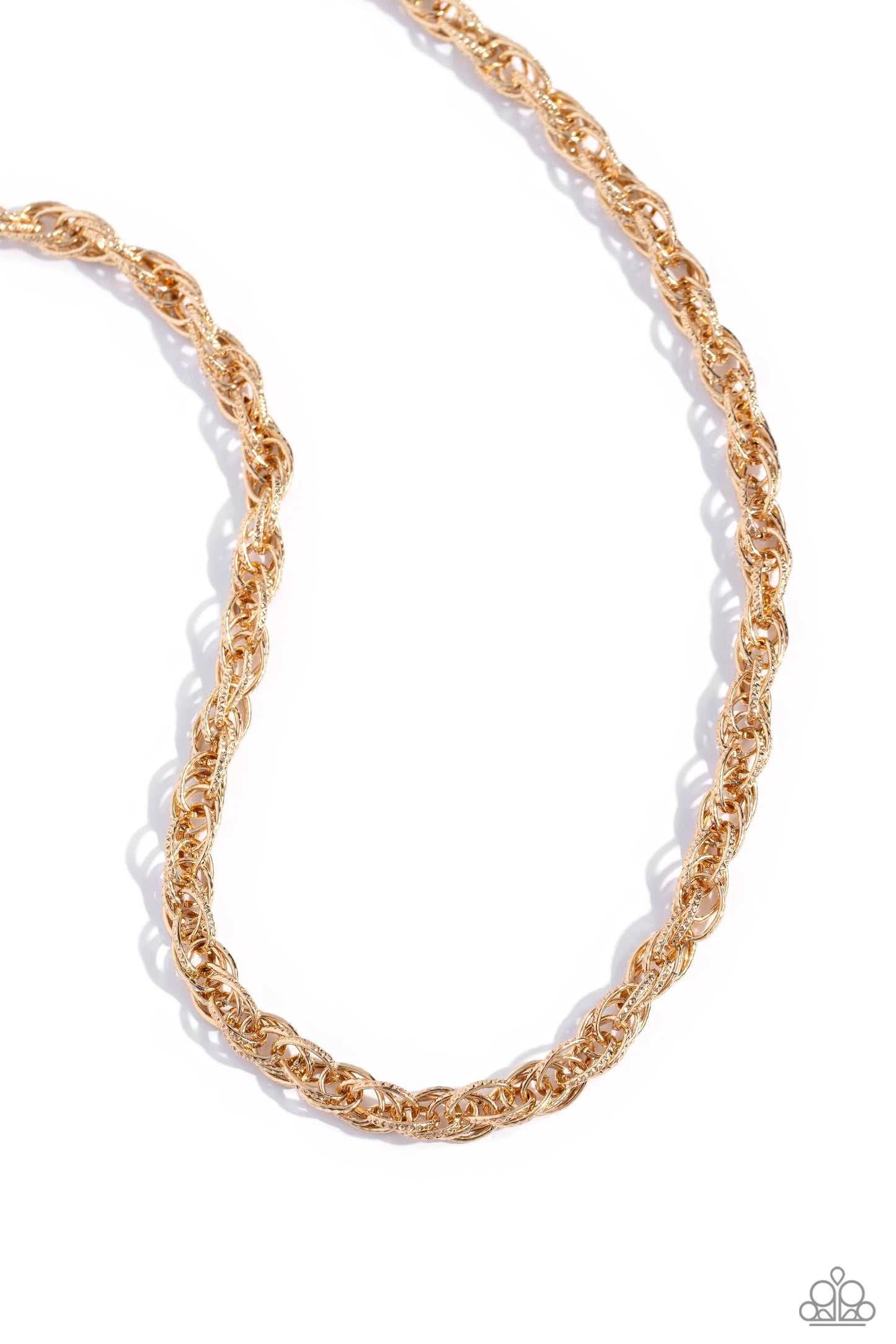 Braided Ballad - Gold Necklace - Paparazzi Accessories
