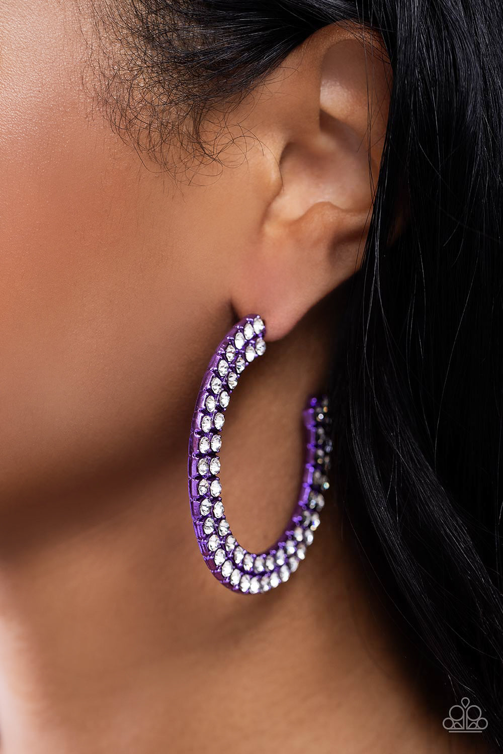 Flawless Fashion - Purple Hoop Earrings - Paparazzi Accessories