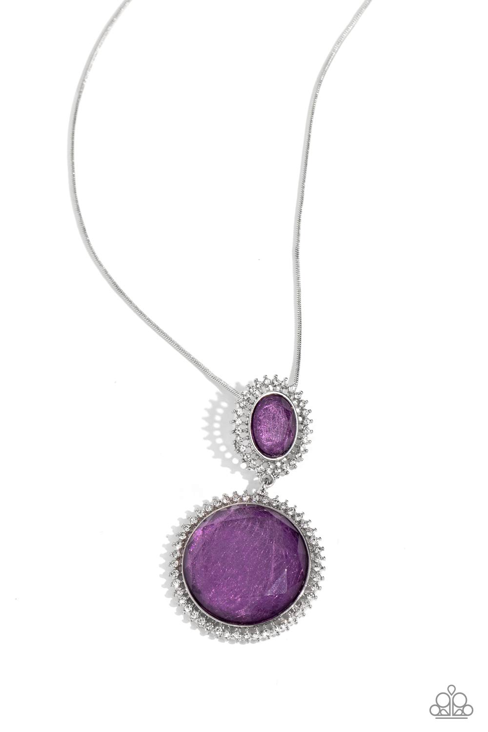 Castle Cadenza - Purple Scratched Motif Pendant Necklace - Paparazzi Accessories
