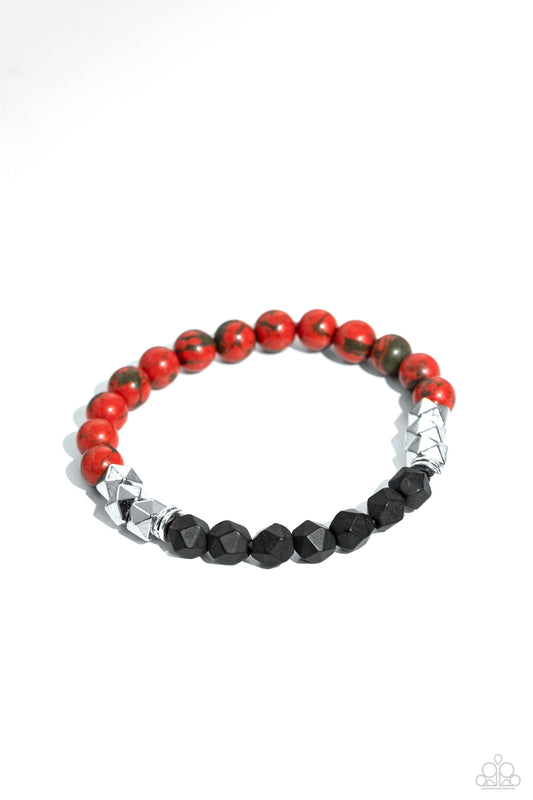 Defaced Deed - Orange Urban Bracelet - Paparazzi Accessories