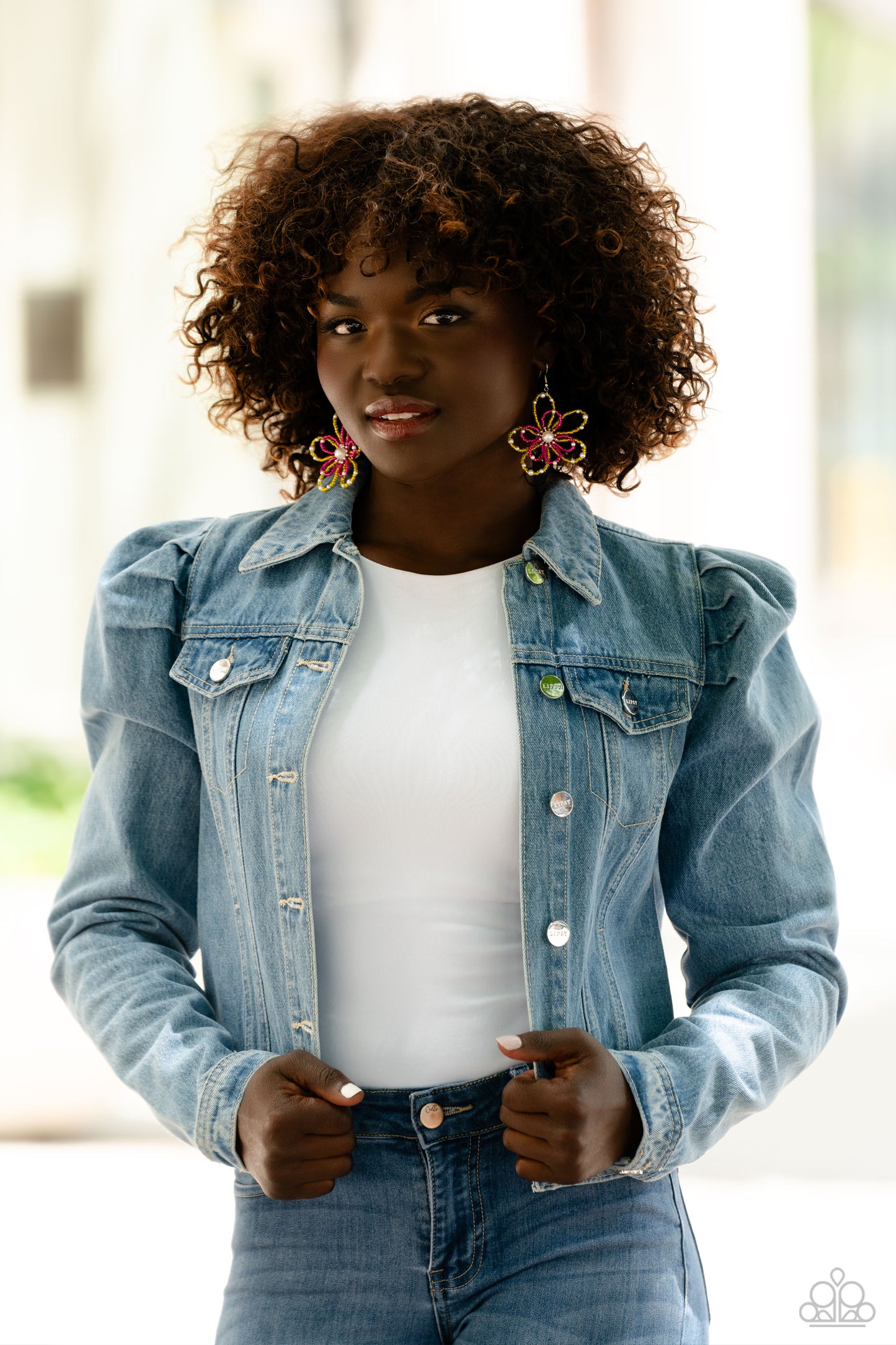 PEARL Crush - Yellow Seed Bead Flower Fishhook Earrings - Paparazzi Accessories