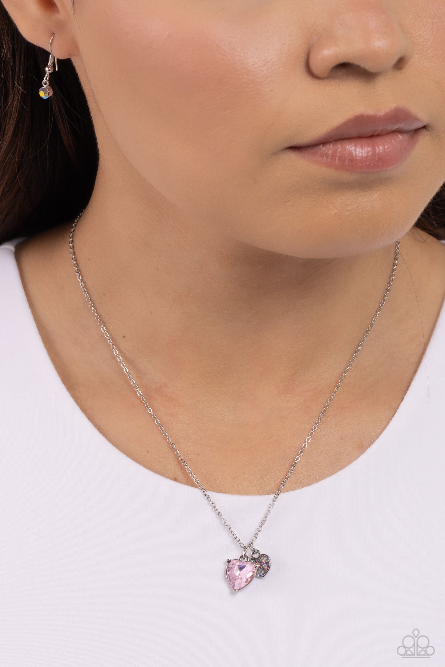 Devoted Delicacy - Pink Heart Necklace - Paparazzi Accessories
