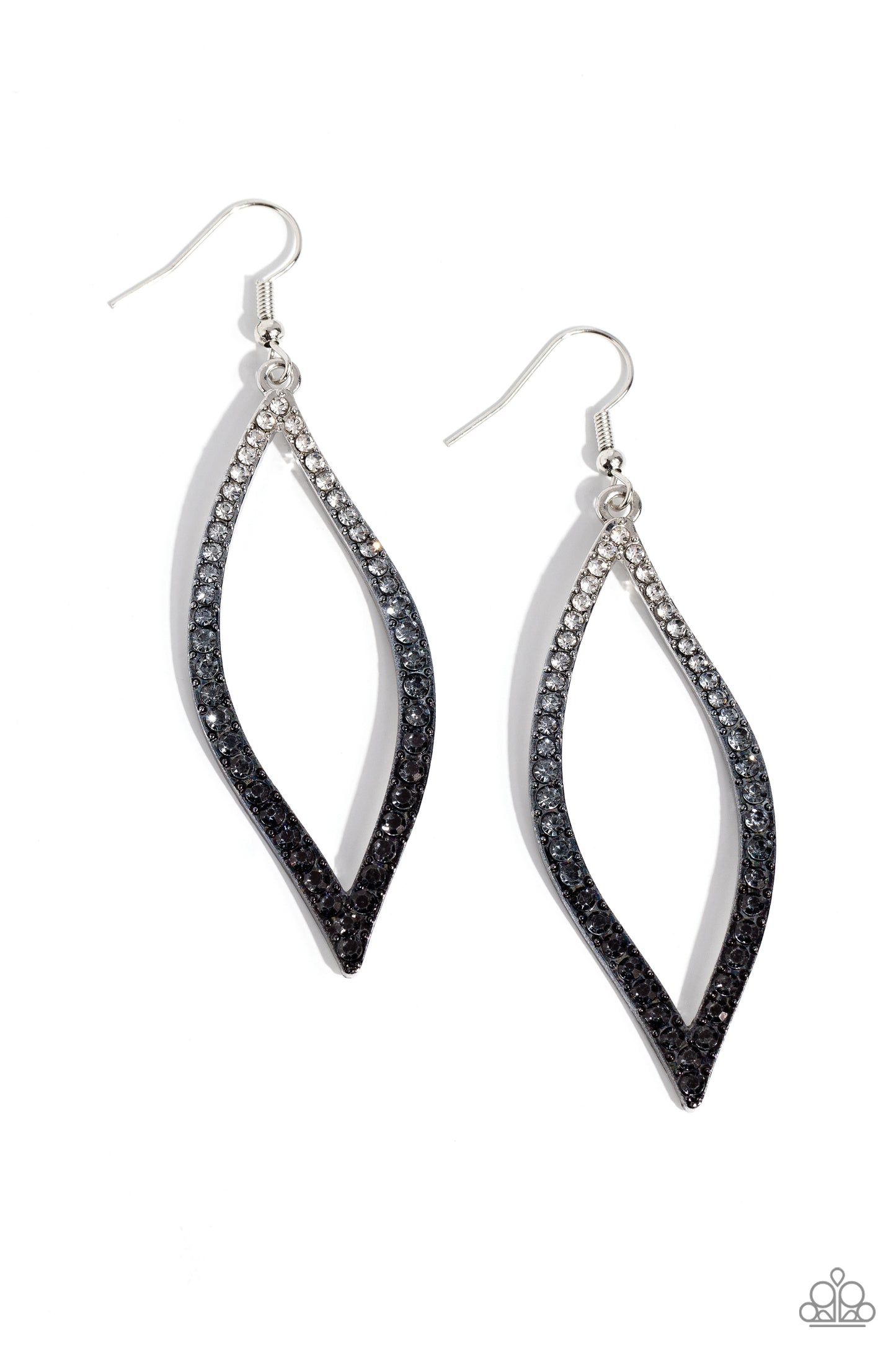 Admirable Asymmetry - Black Ombre Earrings - Paparazzi Accessories