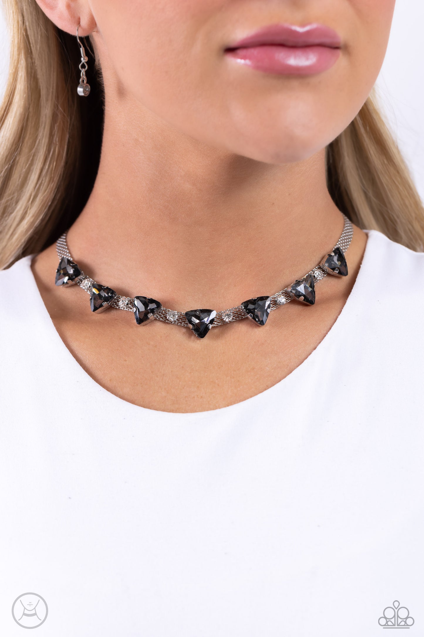Strands of Sass - Silver Choker Necklace - Paparazzi Accessories