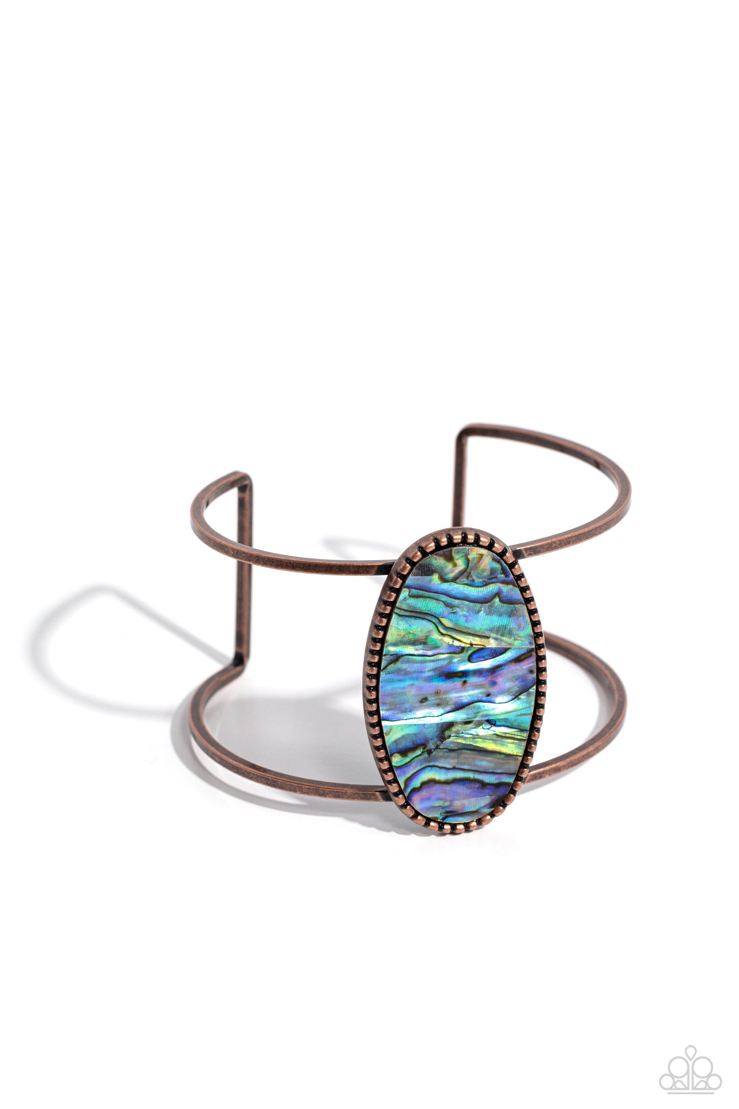 Enigmatic Energy - Copper and Abalone Shell Cuff - Paparazzi Accessories