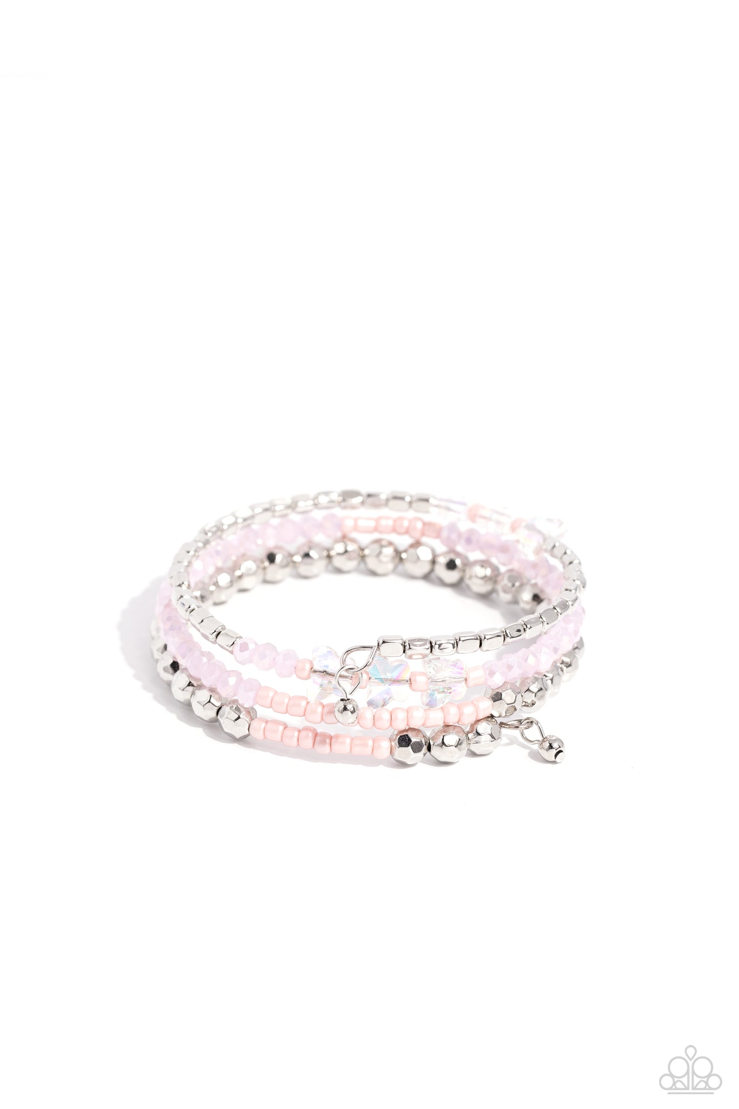 Boundless Behavior - Pink Butterfly Coil Bracelet - Paparazzi Accessories