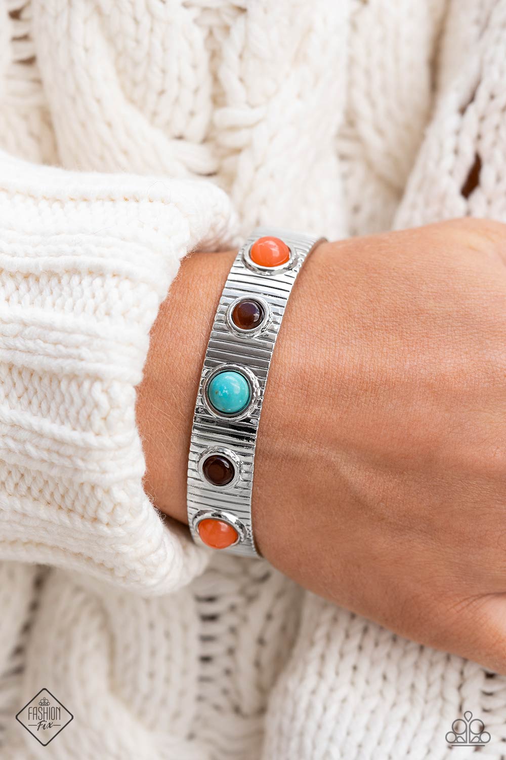 Dedicated Desertscape - Blue Cuff Bracelet - Paparazzi Accessories
